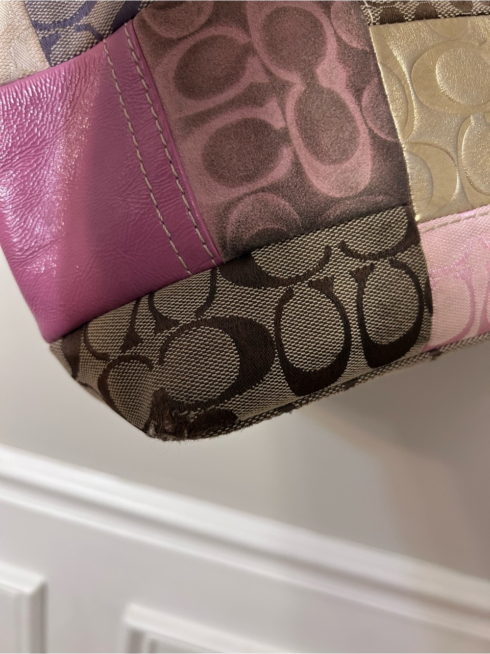 Coach signature patchwork tote bag - Picture 6 of 12